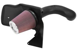 Air Intake, 57 Series FIPK, Polyethylene Tube, Black, Cotton Gauze Filter, Oiled, Red, with Clamps, Chevy, GMC, 1500, 2500, 3500, 4.8L, 5.3L, Kit