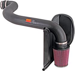 Air Intake, 57 Series FIPK, Polyethylene Tube, Black, Cotton Gauze Filter, Oiled, Red, Chevy, S-10, GMC, Sonoma, 2.2L, Kit