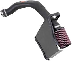 Air Intake, 57 Series FIPK, Polyethylene Tube, Black, Cotton Gauze Filter, Oiled, Red, with Clamps, Chevy, S-10, GMC, Sonoma, 2.2L, Kit