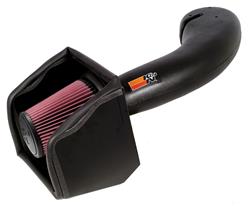 Air Intake, 57 Series FIPK, Polyethylene Tube, Black, Cotton Gauze Filter, Oiled, Red, Chevy, GMC, 1500, 2500, 3500, Blazer, Tahoe, 5.0L, 5.7L, Kit