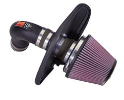 Air Intake, 57 Series FIPK, Polyethylene Tube, Black, Cotton Gauze Filter, Oiled, Red, with Clamps, Cadillac, CTS, 3.2L, Kit