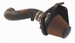 Air Intake, 57 Series FIPK, Polyethylene Tube, Black, Cotton Gauze Filter, Oiled, Red, with Clamps, Pontiac, GTO, 5.7L, Kit