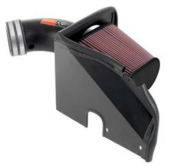 Air Intake, 57 Series FIPK, Polyethylene Tube, Black, Cotton Gauze Filter, Oiled, Red, Chevy, Impala, Monte Carlo, Pontiac, Grand Prix, 3.8L, Kit