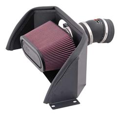 Air Intake, 57 Series FIPK, Polyethylene Tube, Black, Cotton Gauze Filter, Oiled, Red, with Clamps, Chevy, SSR, 5.3L, Kit