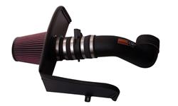 Air Intake, 57 Series FIPK, Polyethylene Tube, Black, Cotton Gauze Filter, Oiled, Red, with Clamps, Chevy, Trailblazer, GMC, Envoy, 5.3L, Kit