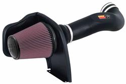 Air Intake, 57 Series FIPK, Polyethylene Tube, Black, Cotton Gauze Filter, Oiled, Red, with Clamps, Cadillac, Chevy, GMC, 4.8L, 5.3L, 6.0L, Kit