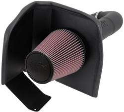 Air Intake, 57 Series FIPK, Polyethylene Tube, Black, Cotton Gauze Filter, Oiled, Red, Cadillac, Escalade, Chevy, GMC, 1500, Denali, 5.3L, 6.2L, Kit