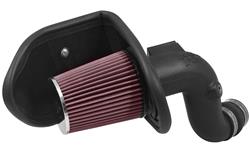 Air Intake, 57 Series FIPK, Polyethylene Tube, Black, Cotton Gauze Filter, Oiled, Red, with Stainless Clamps, Chevy, Malibu, 2.0L, Kit