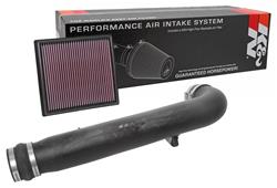 Air Intake, 57 Series FIPK, Polyethylene Tube, Black, Cotton Gauze Filter, Oiled, Red, with Stainless Clamps, Chevy, Colorado, GMC, Canyon, 3.6L, Kit