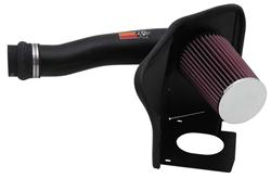 Air Intake, 57 Series FIPK, Polyethylene Tube, Black, Cotton Gauze Filter, Oiled, Red, with Stainless Clamps, for use on Honda®, Ridgeline, 3.5L, Kit