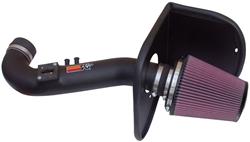 Air Intake, 57 Series FIPK, Polyethylene Tube, Black, Cotton Gauze Filter, Oiled, Red, Stainless Clamps. for Nissan, for Infiniti, 5.6L, Kit