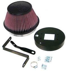 Air Intake, 57 Series FIPK, Cotton Gauze Filter, Chrome End Cap, Oiled, Red, Stainless Clamps Included, Toyota, 4Runner, Trucks, 2.4L, Kit