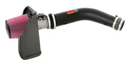 Air Intake, 57 Series, FIPK, Polyethylene Tube, Black, Cotton Gauze Filter, Oiled, Red, with Stainless Clamps, Toyota, 4Runner, Tacoma, 2.7L, Kit
