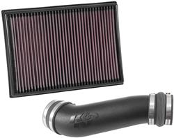 Air Intake, 57 Series, FIPK, Polyethylene Tube, Black, Cotton Gauze Filter, Oiled, Red, Stainless Clamps, Toyota, 4Runner, FJ Cruiser, 4.0L, Kit
