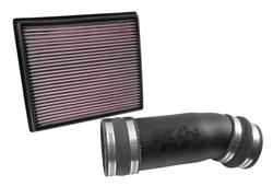 Air Intake, 57 Series FIPK, Polyethylene Tube, Black Cotton Gauze Filter, Oiled, Red, with Stainless Clamps, Toyota, Sequoia, Tundra, 4.6L, 5.7L, Kit