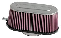 Flame Arrestor, Oval Tapered, Stainless Steel, Polished, 9.50 in. Long, 4.50 in Wide, 4.00 in. Tall, Cotton Gauze Arrestor, 3.75 in. Inlet, Each