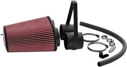 Air Intake, AirCharger, 63 Series, Polyethylene Tube, Black, Cotton Gauze Filter, Oiled, Red, Ford, Bronco, F150-350, 4.9L, 5.0L, 5.8L, 7.5L, Kit