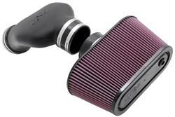 Air Intake, AirCharger, 63 Series, Polyethylene Tube, Black, Cotton Gauze Filter, Oiled, Red, Chevy, Corvette, Z06, 5.7L, Kit