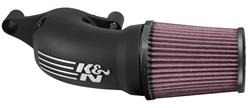 Air Intake, AirCharger, 63 Series, Aluminum Tube, Black, Cotton Gauze Filter, Oiled, Red, for use on Harley-Davidson®, 1753cc, 1868cc, Kit