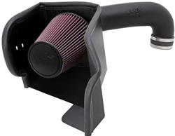 Air Intake, AirCharger, 63 Series, Polyethylene Tube, Black, Cotton Gauze Filter, Oiled, Red, Ram, 1500, 2500, 3500, 5.7L, Kit