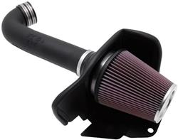 Air Intake, AirCharger, 63 Series, Polyethylene Tube, Black, Cotton Gauze Filter, Oiled, Red, Dodge, Durango, Jeep, Grand Cherokee, 5.7L, Kit