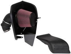 Air Intake, AirCharger, 63 Series, Polyethylene Tube, Black, Cotton Gauze Filter, Oiled, Red, Ram, 2500, 3500, 6.7L, Diesel, Kit