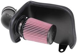 Air Intake, AirCharger, 63 Series, Polyethylene Tube, Black, Cotton Gauze Filter, Oiled, Red, Jeep, Cherokee, 3.2L, Kit