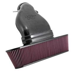 Air Intake, AirCharger, 63 Series, Carbon Fiber Tube, Black, Cotton Gauze Filter, Oiled, Red, Chevy, Camaro ZR1, 6.2L, Kit