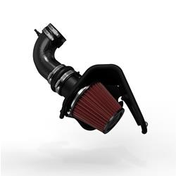 Air Intake, AirCharger, 63 Series, Carbon Fiber Tube, Black, Cotton Gauze Filter, Oiled, Red, Chevy, Camaro ZL1, 6.2L, Kit