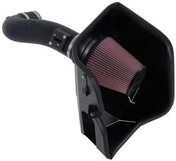 Air Intake, AirCharger, 63 Series, Polyethylene Tube and Air Box, Black, Cotton Gauze Filter, Oiled, Red, Chevy, GMC, 5.3L, 6.2L, Kit