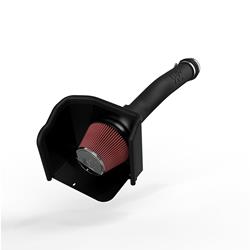 Air Intake, AirCharger, 63 Series, Polyethylene Tube, Black, Cotton Gauze Filter, Oiled, Red, Toyota, Tacoma, 3.5L, Kit