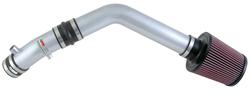Air Intake, Typhoon, 69 Series, Aluminum Tube, Silver, Cotton Gauze Filter, Oiled, Red, for use on Acura®, TL, 3.2L, Kit