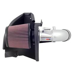 Air Intake, Typhoon, 69 Series, Aluminum Tube, Silver, Cotton Gauze Filter, Oiled, Red, for use on Honda®, Civic, 1.8L, Kit