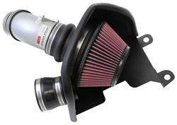 Air Intake, Typhoon, 69 Series, Aluminum Tube, Silver, Cotton Gauze Filter, Oiled, Red, for use on Acura®, ILX, for use on Honda®, Civic, 2.4L, Kit