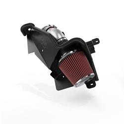 Air Intake, Typhoon, 69 Series, Aluminum Tube, Silver, Cotton Gauze Filter, Oiled, Red, Ford, L4, Kit