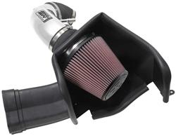 Air Intake, Typhoon, 69 Series, Aluminum Tube, Polished, Cotton Gauze Filter, Oiled, Red, Ford, Mustang GT, 5.0L, Kit