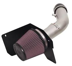 Air Intake, Typhoon, 69 Series, Aluminum Tube, Silver, Cotton Gauze Filter, Oiled, Red, Chevy, L4, Kit