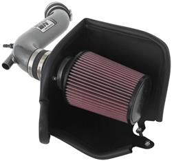 Air Intake, Typhoon, 69 Series, Aluminum Tube, Gunmetal Gray, Cotton Gauze Filter, Oiled, Red, for Hyundai, Sonata, for Kia, K5, 1.6L, Kit