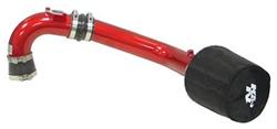 Air Intake, Typhoon, 69 Series, Aluminum Tube, Red, Cotton Gauze Filter, Oiled, Red, Mazda, L4, Kit