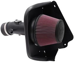 Air Intake, Typhoon, 69 Series, Aluminum Tube, Textured Black, Cotton Gauze Filter, Oiled, Red, for Nissan, V6, Kit