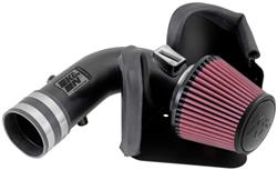 Air Intake, Typhoon, 69 Series, Aluminum Tube, Textured Black, Cotton Gauze Filter, Oiled, Red, for Nissan, L4, Kit