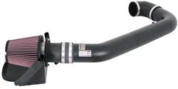 Air Intake, Typhoon, 69 Series, Aluminum Tube, Textured Black, Cotton Gauze Filter, Oiled, Red, Pontiac, G6, 3.5L, Kit