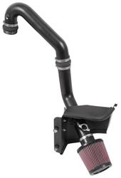 Air Intake, Typhoon, 69 Series, Aluminum Tube, Textured Black, Cotton Gauze Filter, Oiled, Red, Subaru, Crosstrek, Impreza, 2.0L, Kit