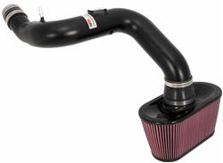 Air Intake, Typhoon, 69 Series, Aluminum Tube, Textured Black, Cotton Gauze Filter, Oiled, Red, Opel, GT, Pontiac, Sky, Solstice, 2.0L, Kit