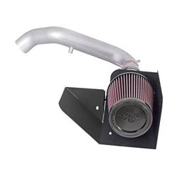 Air Intake, Typhoon, 69 Series, Aluminum Tube, Silver, Cotton Gauze Filter, Oiled, Red, Volvo, C30, S40, V50, 2.5L, Kit