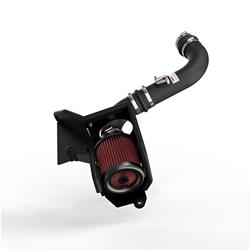 Air Intake, Typhoon, 69 Series, Aluminum Tube, Textured Black, Cotton Gauze Filter, Oiled, Red, Audi, Volskwagen, 2.0L, Kit