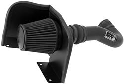 Air Intake, Blackhawk Cold Air, Aluminum Tube, Black, Synthetic Filter, Dry, Black, Cadillac, Chevy, GMC, 4.8L, 5.3L, 6.0L, 6.2L, Kit