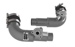 Intercooler Pipes, Charge Pipe Kit, Aluminum Pipe, Gunmetal Gray, 2 in. Inlet, 3 in. Outlet, Toyota, Tundra, 3.4L., Twin Turbo, Kit