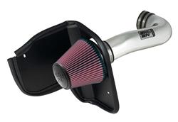 Air Intake, High-Flow, 77 Series, Aluminum Tube, Polished, Cotton Gauze Filter, Oiled, Red, Jeep, Commander, Grand Cherokee, 5.7L, Kit