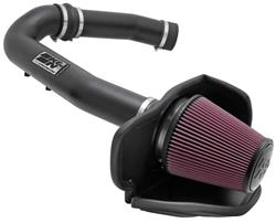 Air Intake, High-Flow, 77 Series, Aluminum Tube, Textured Black, Cotton Gauze Filter, Oiled, Red, Dodge, Durango, Jeep, Grand Cherokee, 3.6L, Kit